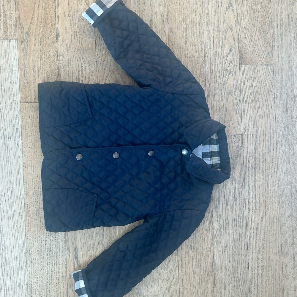 Burberry Kids Navy Quilted Puffer Jacket